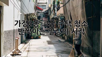 ✨ 가정2동 고급 주택 청소, ✨ 반짝이는 일상의 시작! 💎